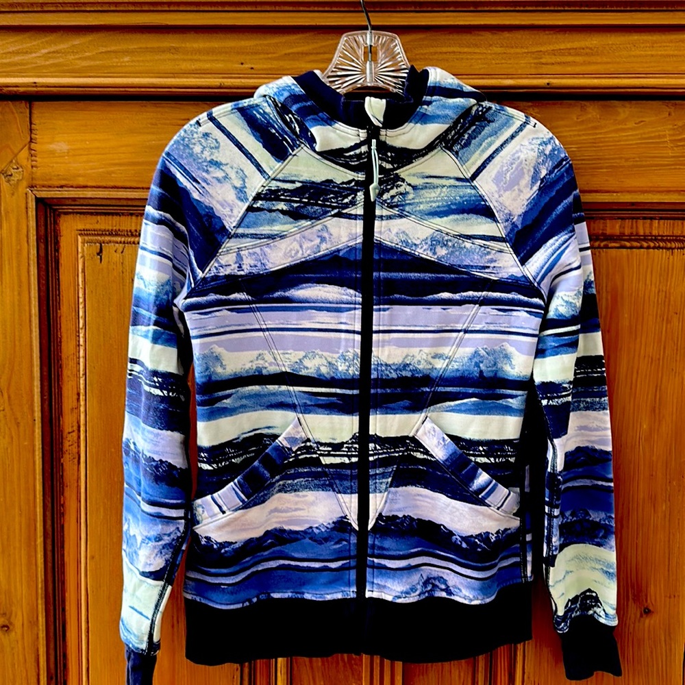Ivivva super thick navy multi full zip hoodie size 12